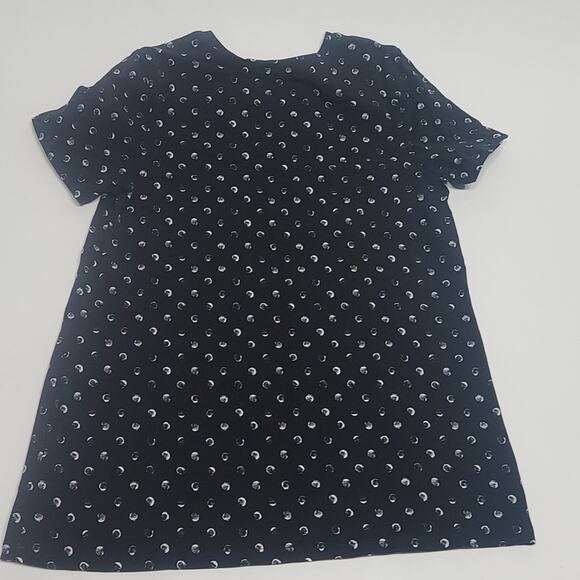 Denim & Co black with white polka dots top v neck womens SP - Picture 4 of 6